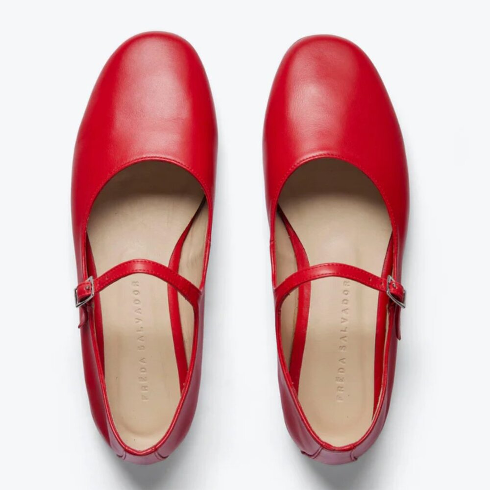 FRĒDA SALVADOR - AUBREY MARY JANE FLAT (Red) Size: 7